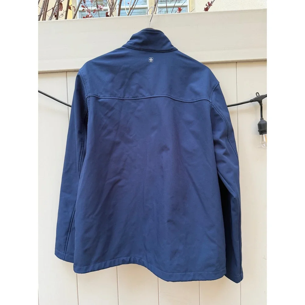 Swiss Tech Mens Softshell‎ Jacket Navy Blue Fleece Lined Full Zip Large 42-44